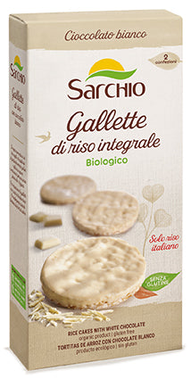 Rice cakes with white chocolate